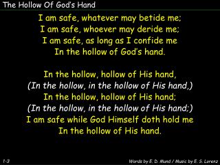 The Hollow Of God’s Hand