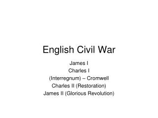 English Civil War