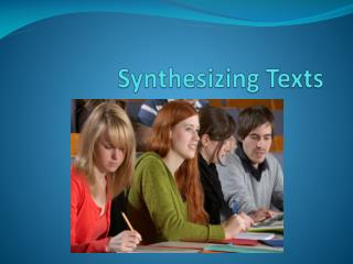 Synthesizing Texts