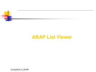 ABAP List Viewer