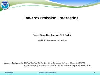 Towards Emission Forecasting