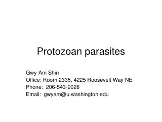 Protozoan parasites