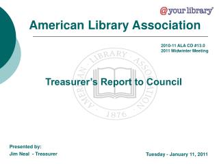 Treasurer’s Report to Council