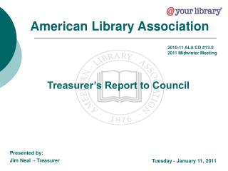 Treasurer’s Report to Council