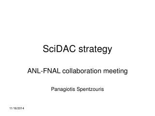 SciDAC strategy