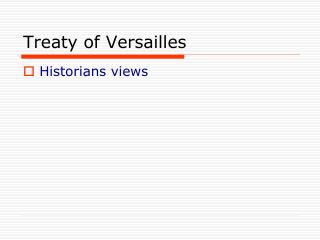 Treaty of Versailles