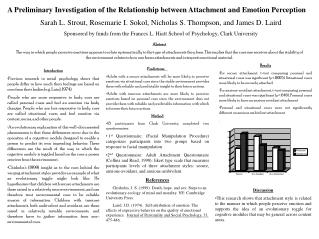 A Preliminary Investigation of the Relationship between Attachment and Emotion Perception