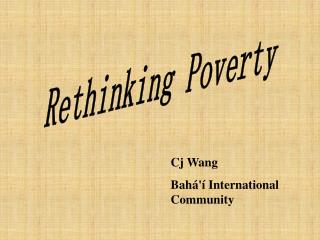 Rethinking Poverty