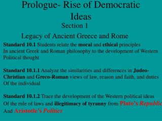 Prologue- Rise of Democratic Ideas