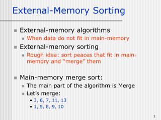 External-Memory Sorting