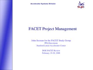 FACET Project Management