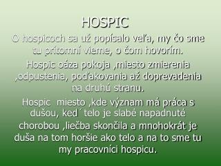 HOSPIC