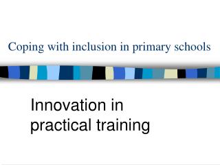Coping with inclusion in primary schools