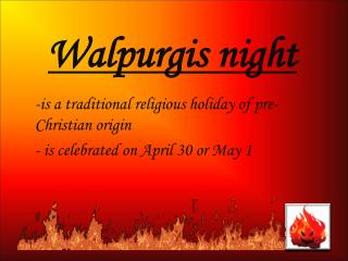 Walpurgis night