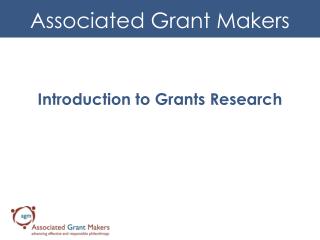 Introduction to Grants Research