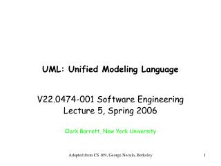 UML: Unified Modeling Language