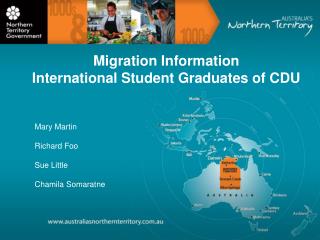 Migration Information International Student Graduates of CDU