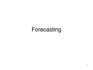 Forecasting