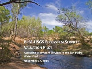 BLM-USGS Ecosystem Services Valuation Pilot