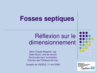 Fosses septiques
