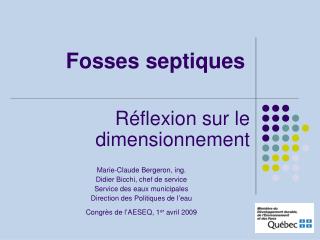 Fosses septiques