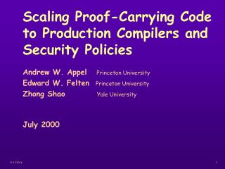 Scaling Proof-Carrying Code to Production Compilers and Security Policies