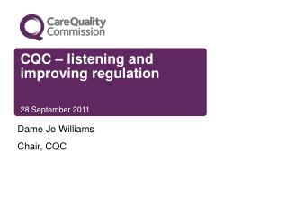 CQC – listening and improving regulation