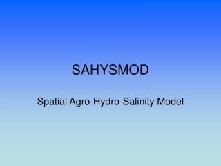 SAHYSMOD