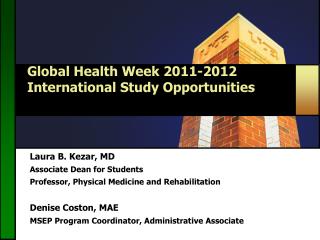 Global Health Week 2011-2012 International Study Opportunities