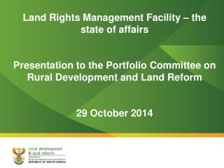 Land Rights Management Facility – the state of affairs