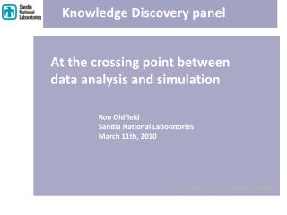 At the crossing point between data analysis and simulation