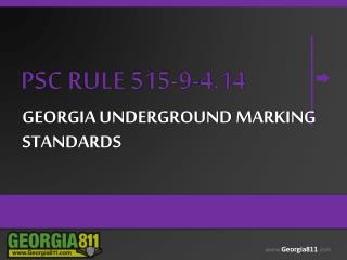 Georgia underground marking standards