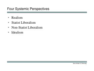 Four Systemic Perspectives