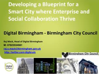 Developing a Blueprint for a Smart City where Enterprise and Social Collaboration Thrive