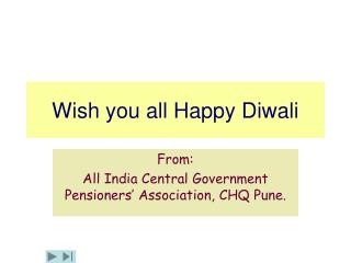 Wish you all Happy Diwali