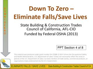 Down To Zero ̶ Eliminate Falls/Save Lives