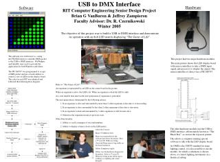 USB to DMX Interface RIT Computer Engineering Senior Design Project
