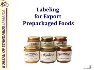 Labeling for Export Prepackaged Foods