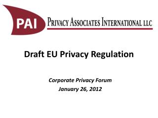 Draft EU Privacy Regulation