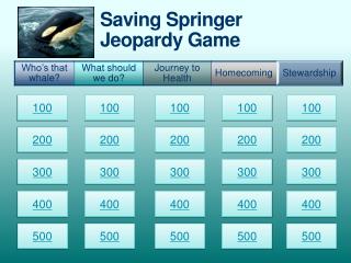 Saving Springer Jeopardy Game