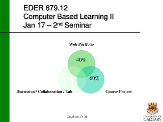 EDER 679.12 Computer Based Learning II Jan 17 – 2 nd Seminar