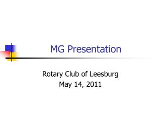 MG Presentation