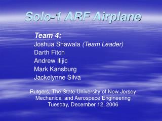 Solo-1 ARF Airplane