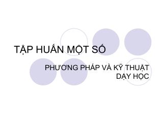 TẬP HUẤN MỘT SỐ