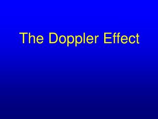 The Doppler Effect