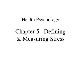 Health Psychology