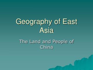 Geography of East Asia