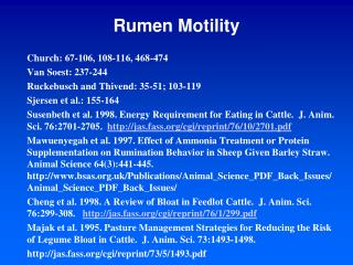 Rumen Motility