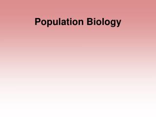 Population Biology