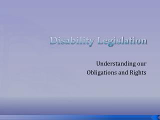 Disability Legislation